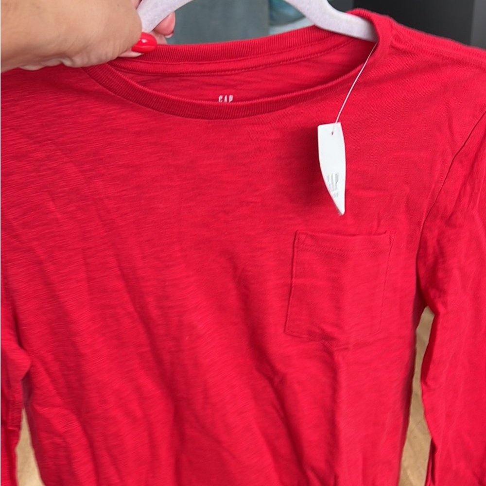 Brand new Gap long sleeve tee in red.